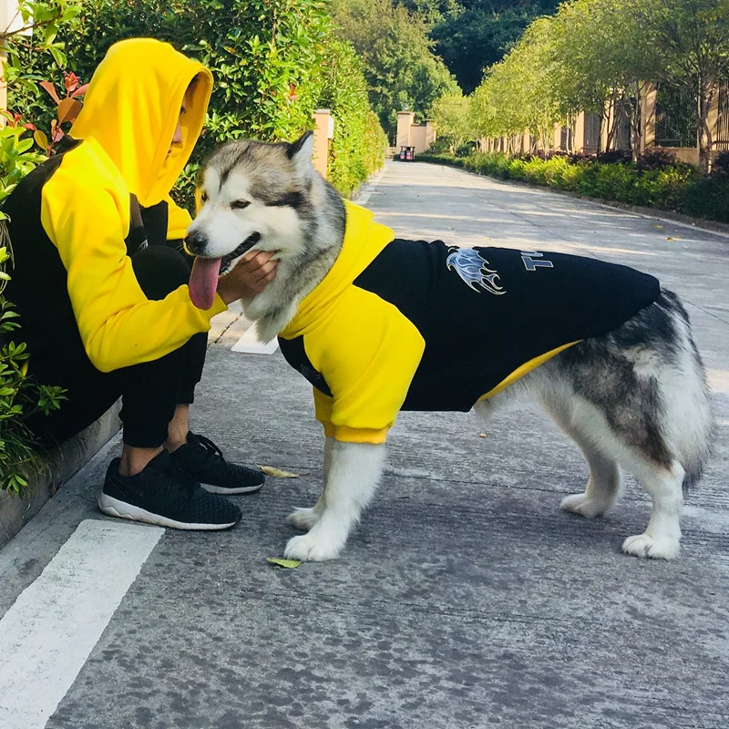 2025 Fashion Winter Warm Dog Hoodie Match With Owner Puppy For Small Medium Large Dogs Big Dog Clothes Golden Retrieve Labrador