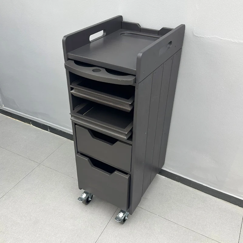 Multi-purpose Cart With Wheels Wave Rotating Trolley Organizer Rolling Tray Cosmetologist Cosmetic Table Hair Salon