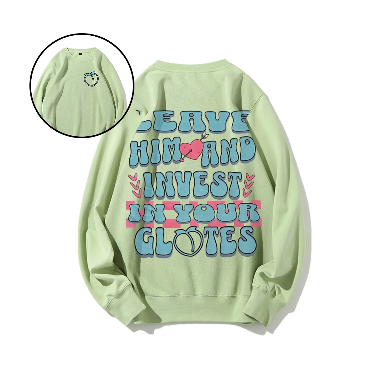 Leave Him And Invest In Your Gloves Sweatshirt Women Graphic Sweatshirt Funny Quote Pullover Autumn Winter Trendy Women Clothing