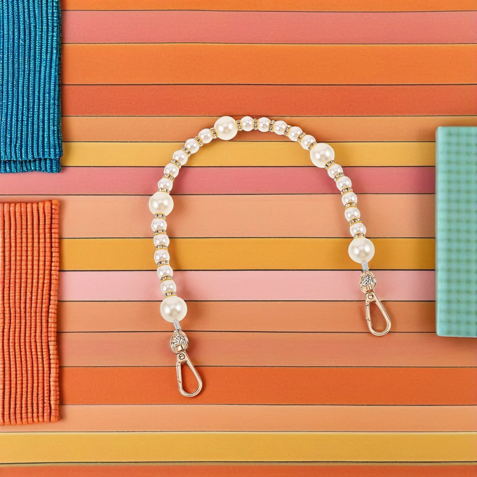 2 pièces de chaîne de sac en imitation perle, sangle de sac à main en métal, rallonge pour femmes, accessoire de sac à main tendance pour un usage quotidien ou formel