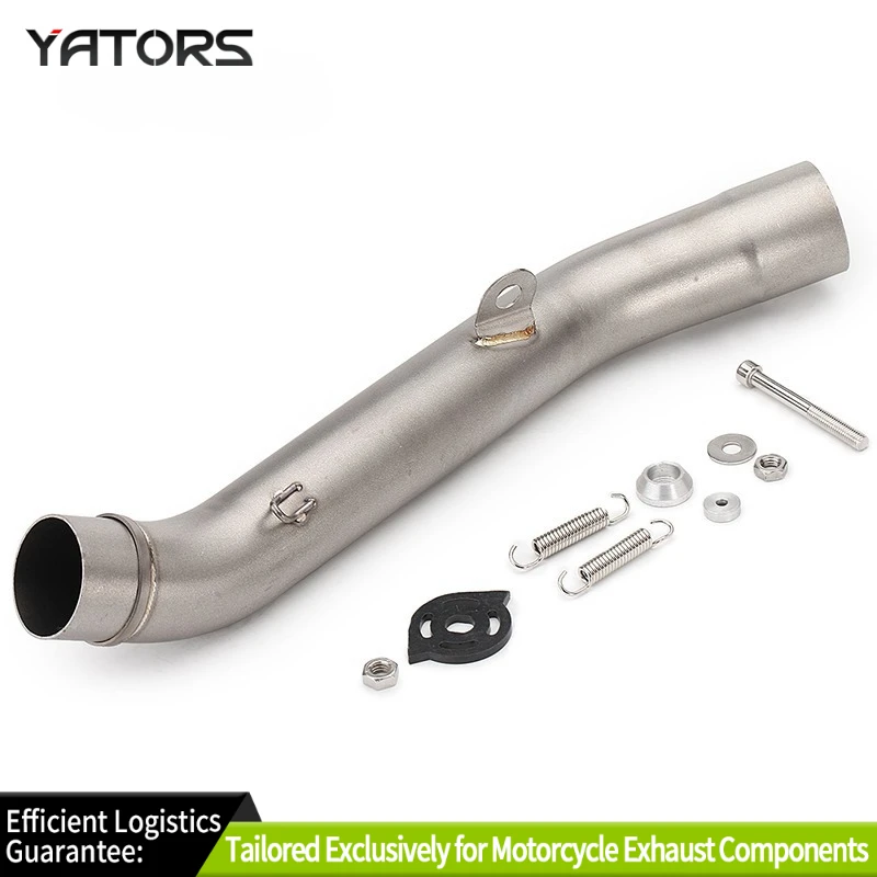 

For Kawasaki Z800 Aftermarket Exhaust Mid Pipe - Stainless Steel Spiral Muffler Section