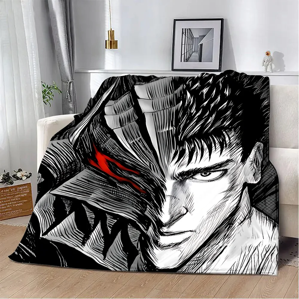 Manta con estampado de cómics de Anime Berserk, Picnic, cálida, suave, cómoda para el hogar, viaje, regalo de cumpleaños