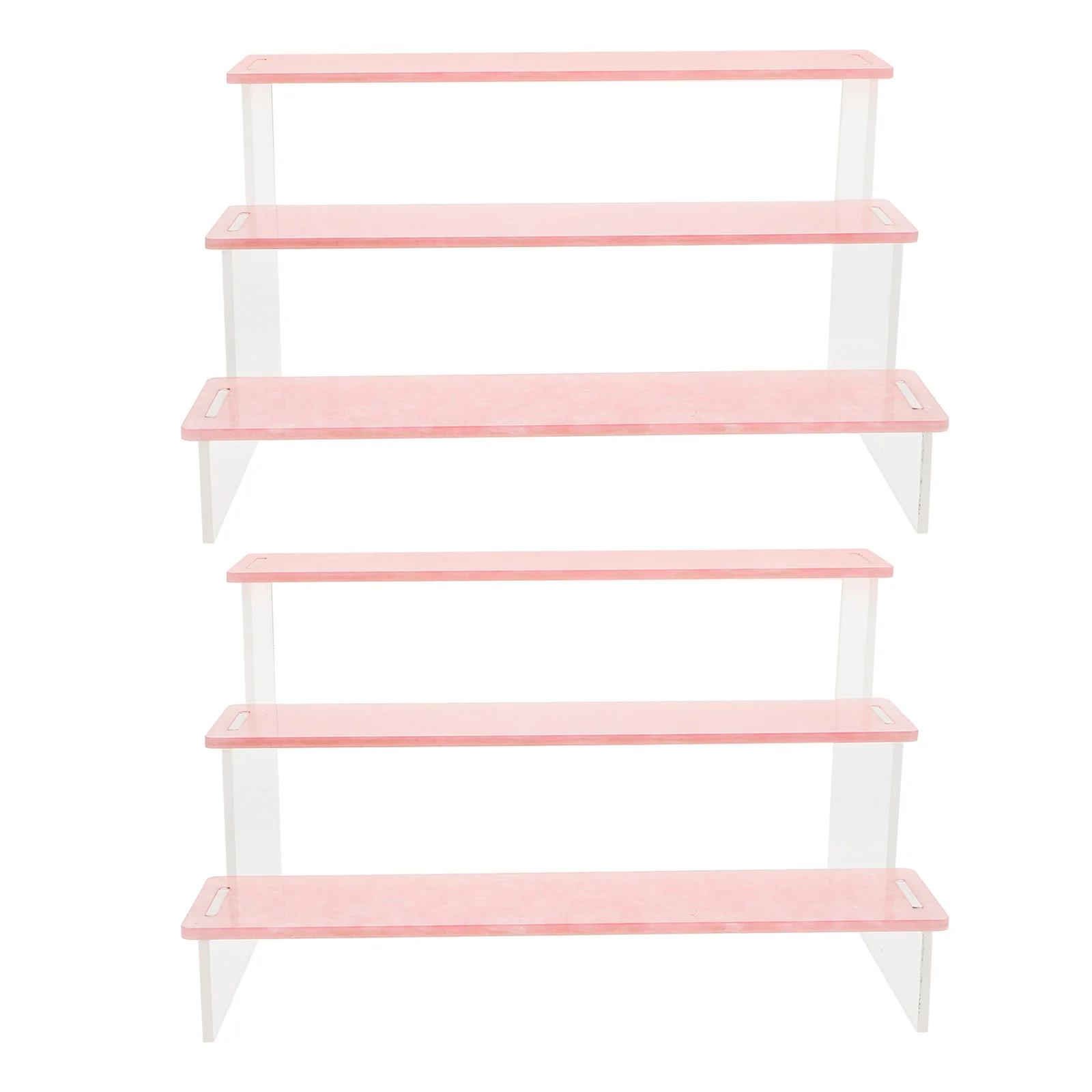 

2Pcs Innovative Acrylic Display Riser Storage Rack Multi-Layer Organizer For Collectibles