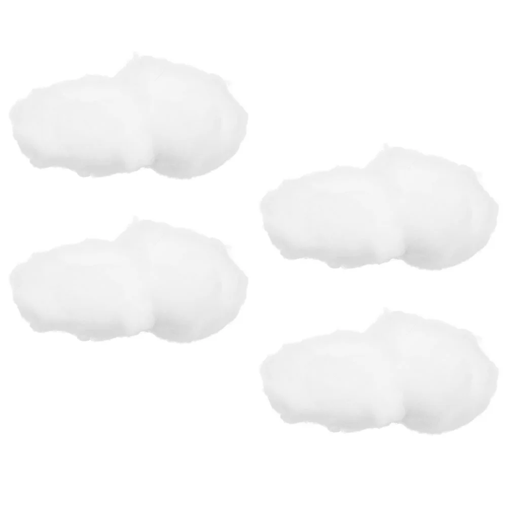 

4 Pcs Prime Material Clouds Pendant 3D Cotton Ceiling Decor Sturdy Hanging Craft for Christmas Tree Party Home Decorative