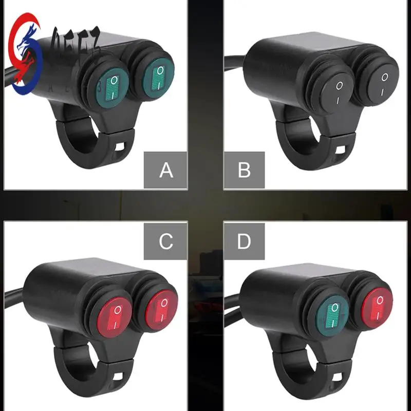 

AEF3-22Mm Universal Motorcycle Handlebar Headlight Brake Fog Lights Horn Dual Control Button Switch