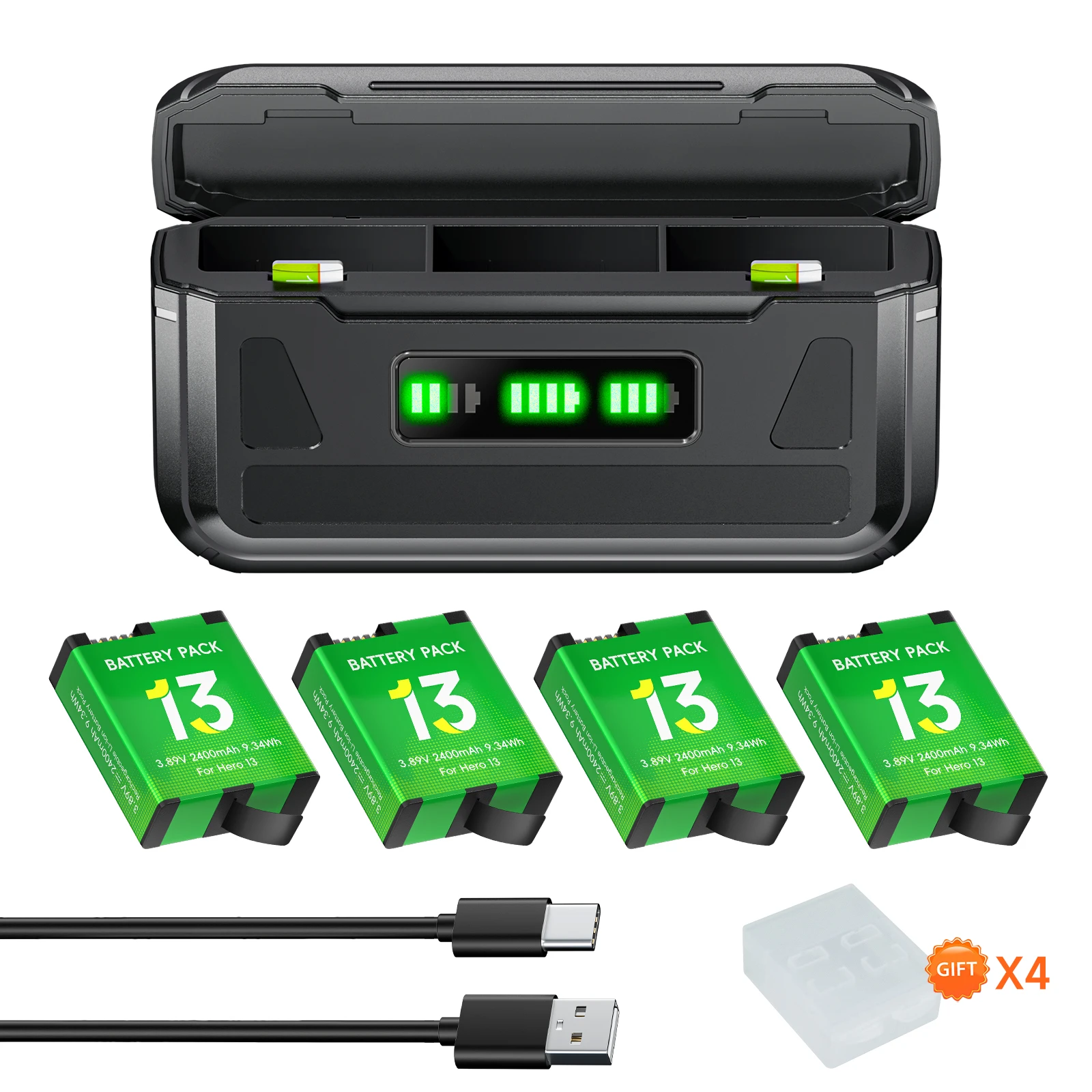 4 Battery 1 Charger