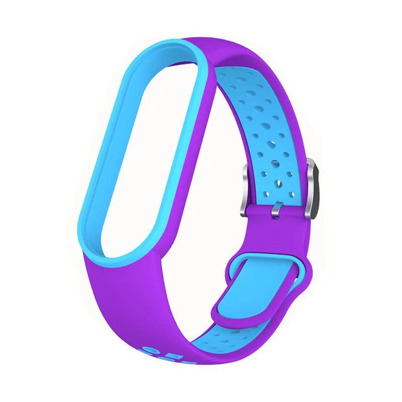 Strap for Mi band 6 5 Bracelet Sport Silicone Miband7 miband 6 Replacement Wristband for xiaomi Mi band 5 7 Double Buckle correa