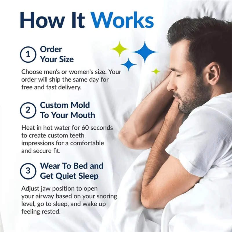 75STO-Adjustable Anti Snoring Mouth Guard Braces Sleeping Anti-Snoring Devices Bruxisms Snoring Stopper Improve Sleep Snore
