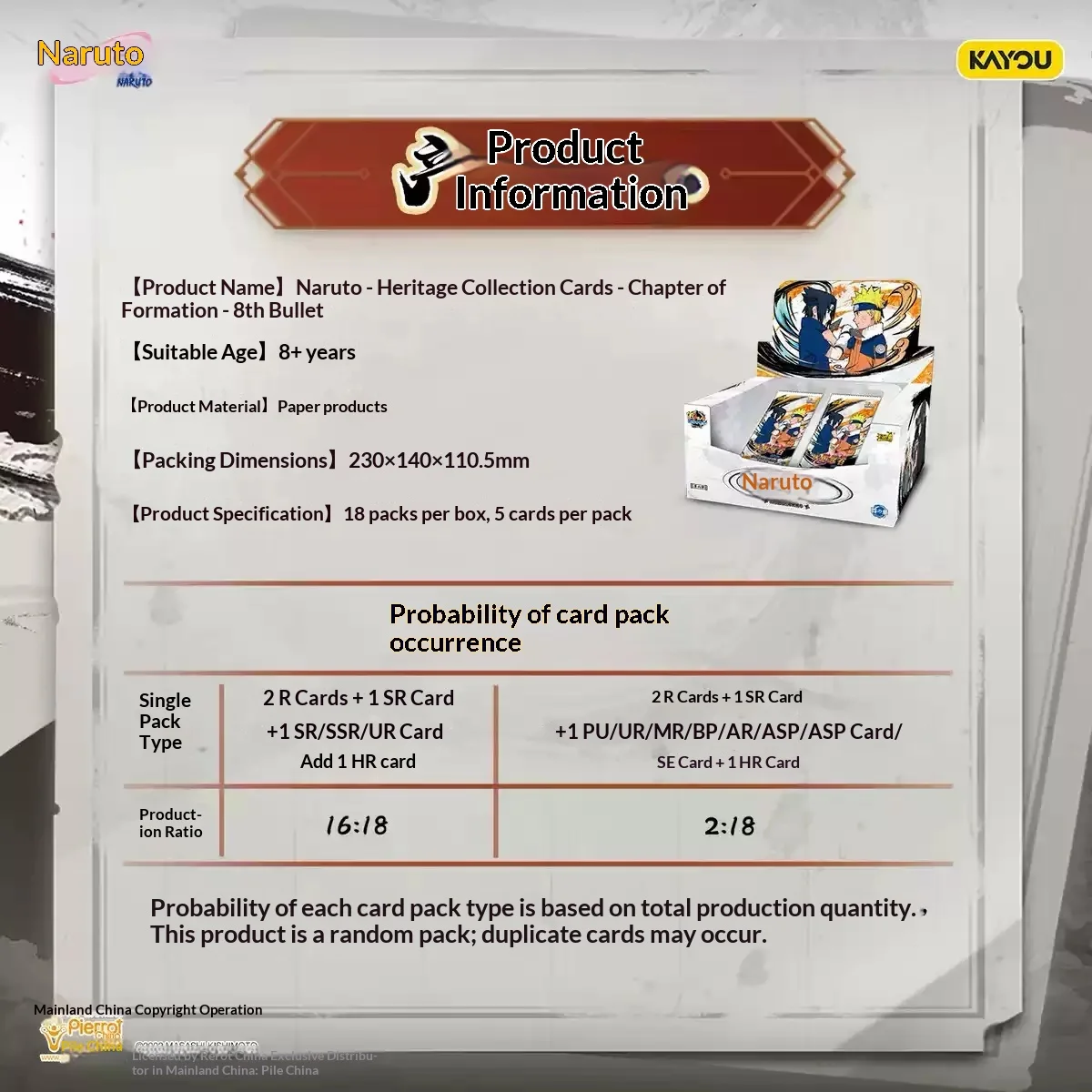 Kayou In Stock Naruto Ninja Trading Cards Volume 8 Inheritance Collection Rare Se Minato Anime Collectible Cards Gift