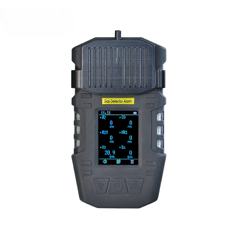 6 em 1 multi detector de gás portátil, analisador 4 em 1