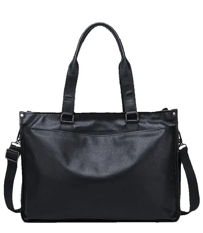 새로운 최고급 소가죽 토트백 출퇴근 여행 대용량 비즈니스 남성 서류가방 핸드헬드 문서 메신저 럭셔리 남성 가방