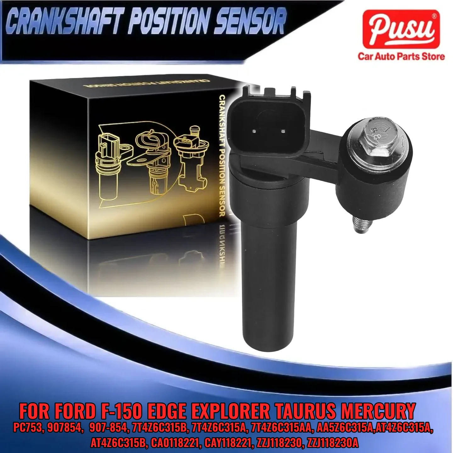 

Engine Crankshaft Position Sensor for Ford F-150 Explorer Mustang Lincoln MKT PC753 907854 907-854