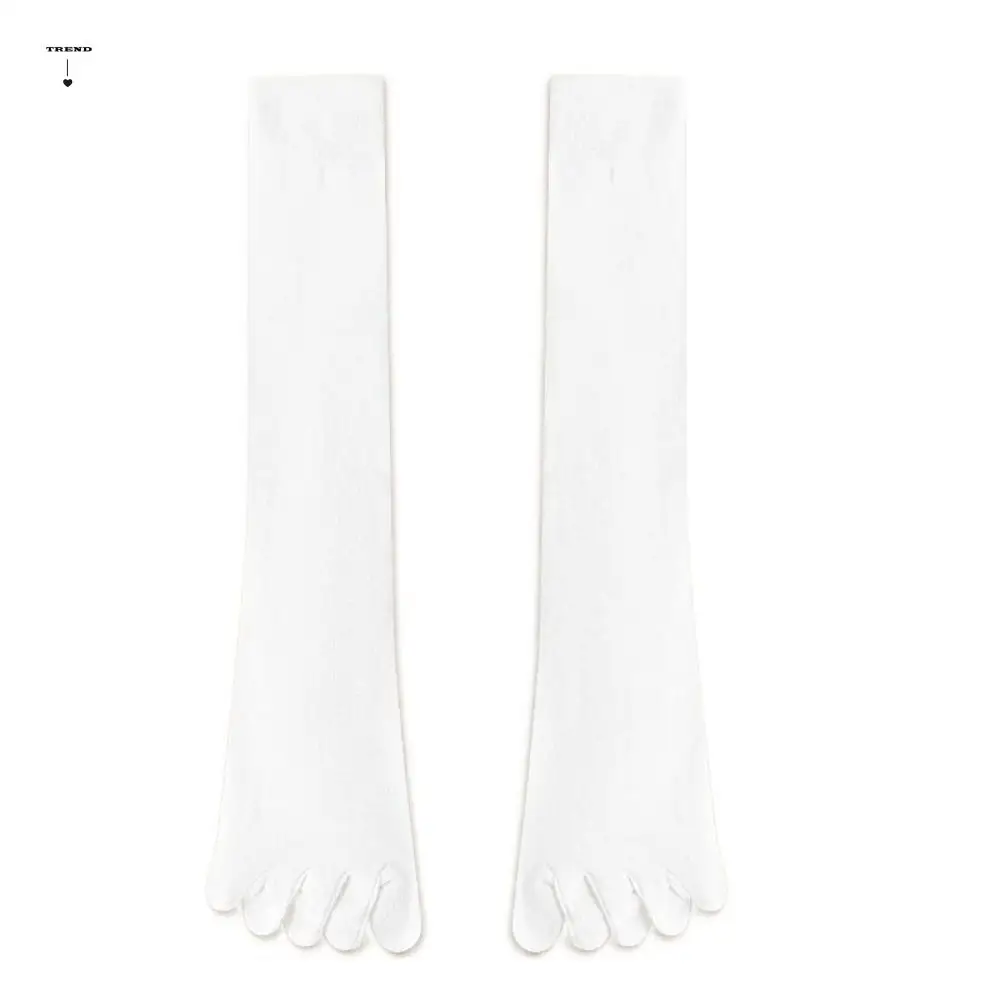 

Простые противоскользящие длинные носки с пятью пальцами, однотонные носки в стиле Харадзюку с раздельным носком, чулочно-носочные изделия со средним носком, чулки для женщин и девочек