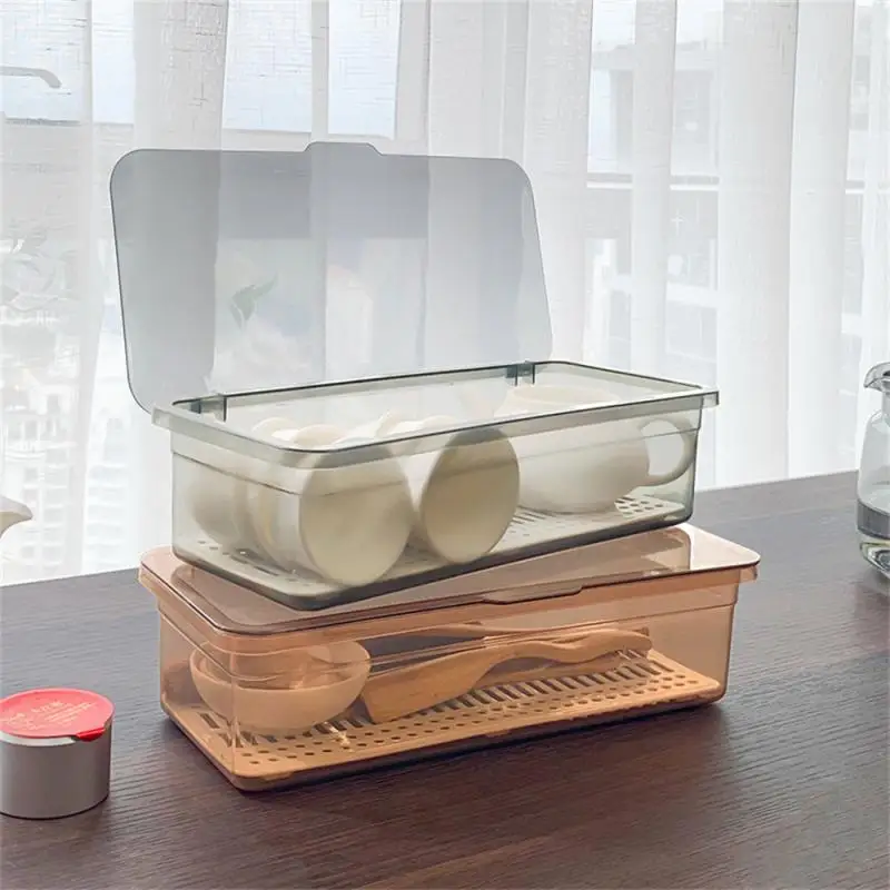 Box Cutlery Organizer Storage Kitchen Desktop Kitchen For With Tray Tea Kitchen Drain Set Lid Home Storage Boxes