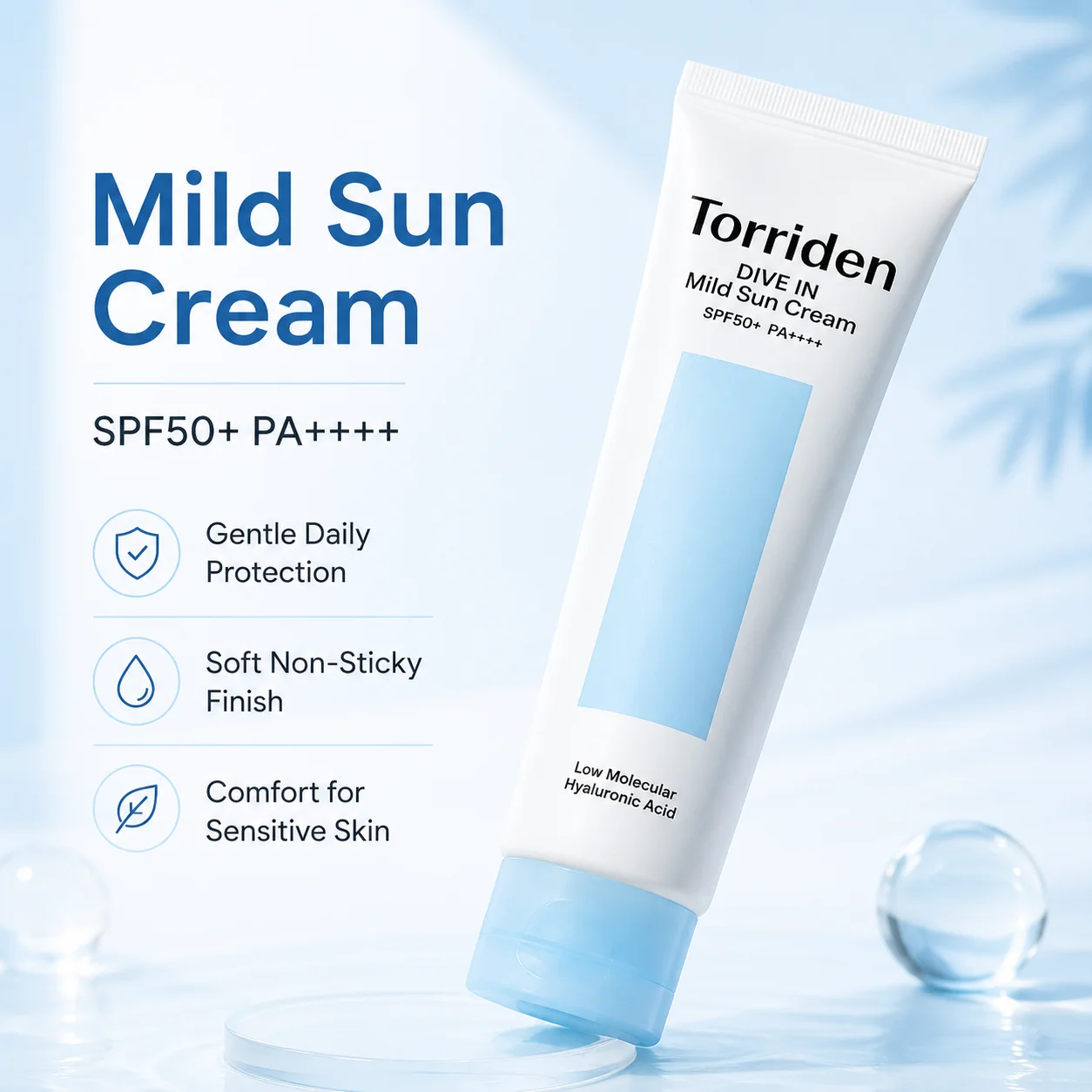Protector solar Torriden SPF 50+ para rostro, cuidado solar de la piel, tubo doble, protector solar facial multiefecto, bloqueador solar, protección solar.