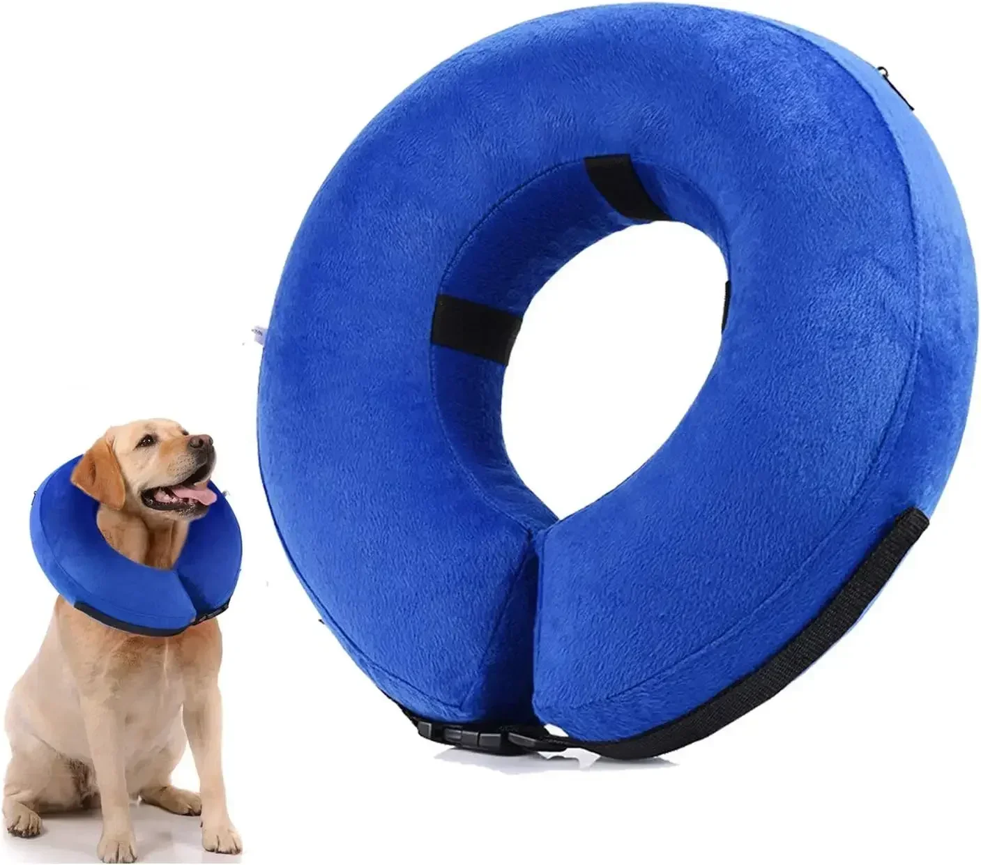 Dog Cones After Surgery Wounds Protective Inflatable Dog Collar Pet Recovery Collar Soft Pet Cone for Small Medium Large Dog Cat