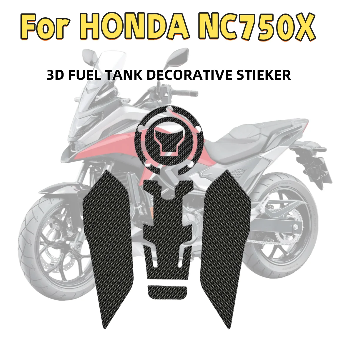 

For HONDA NC750X Motorcycle Accessories Carbon Fiber Oil Fuel Gas Tank Pad Tank Pad Decal Protector Sticker For HONDA NC750X