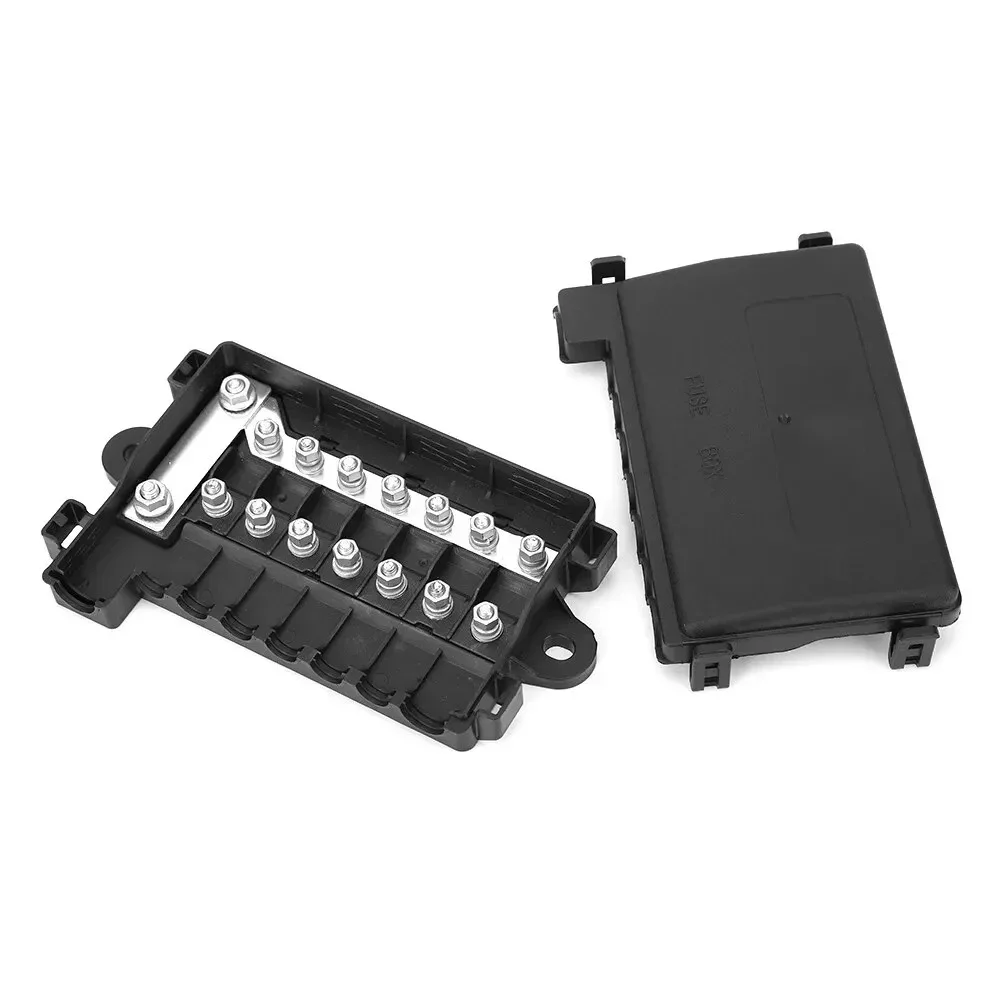 

7 Way Fuse Box Holder 32V DC Car For Midi Fuses Box Block Holder 15A-250A For RV Car Boat Fuse Box Holder Car Accessories