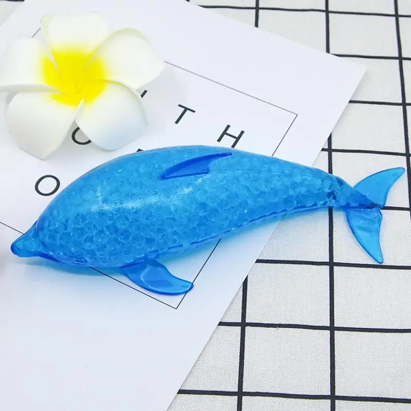 1Pcs Stretchy Stress Squish Ball Shark Stress Bälle Delphin Squeeze Ball Meer Tier Dekompression Spielzeug Für Kinder Erwachsene