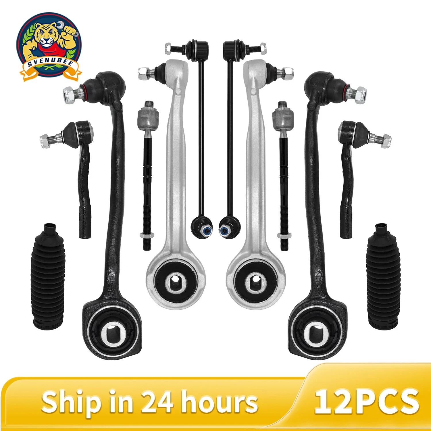 

Svenubee 12pcs Front Control Arm Tie Rod End Sway Bar Kits for Mercedes-Benz W203 C230 C320 CLK320 CLK500 2001 - 2008 2009