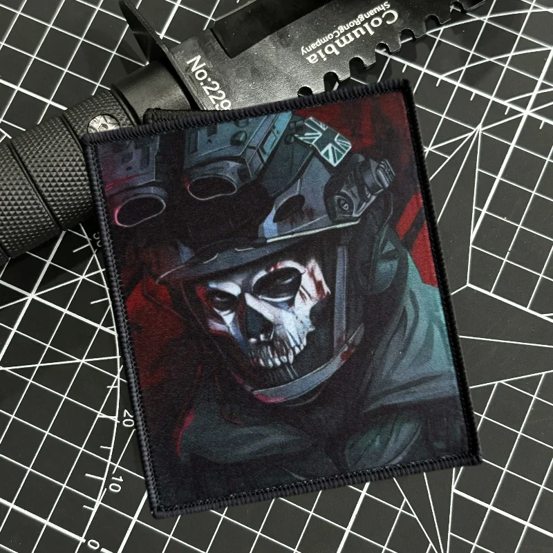 Call of Duty Ghost Mask Patch Skeleton Soldier Morale Badge ArmbandMilitary Print Patch for Clothing Tactical Backpack Stickers