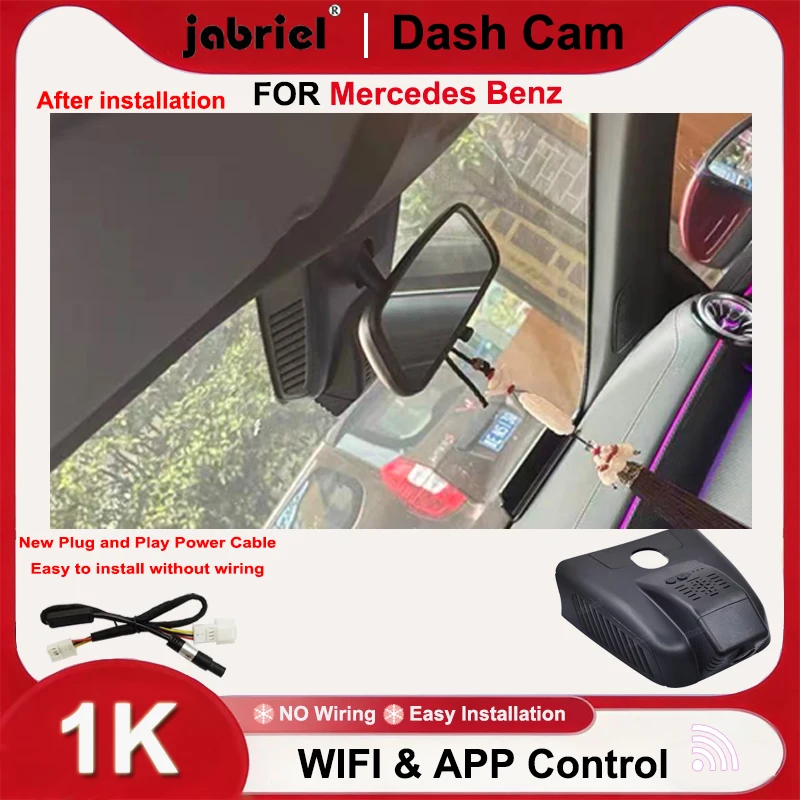 

Jabriel Dash Cam 1K 1080P Wifi Plug and Play Car DVR for Mercedes Benz A180 A200 A220 2019 2020 2021 for Mercedes A Class w177