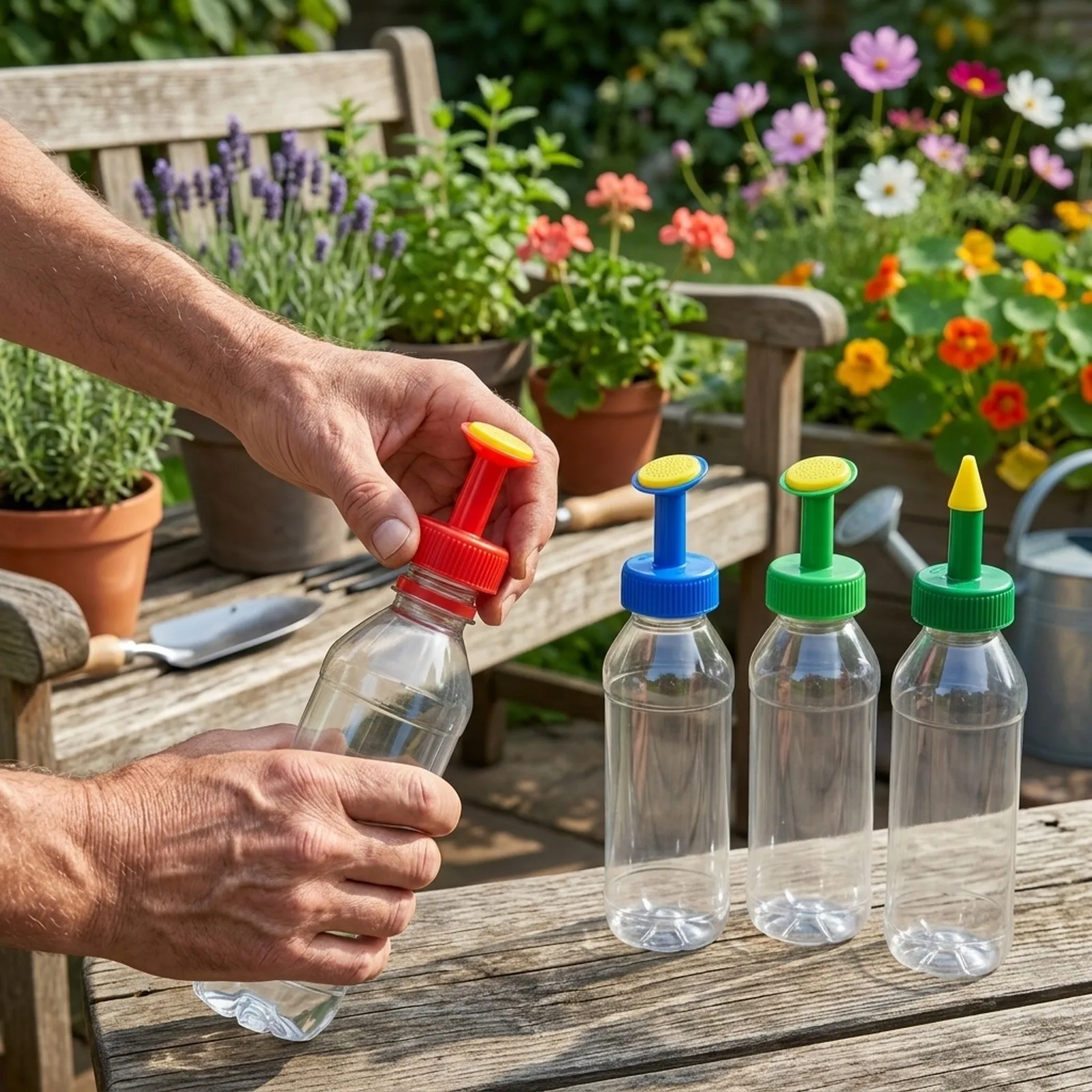 4 Unit 30mm for calibre Garden For Bottle Sprinkler Nozzle for Mist Watering Head with Compatibility up to for 3l Plastic For