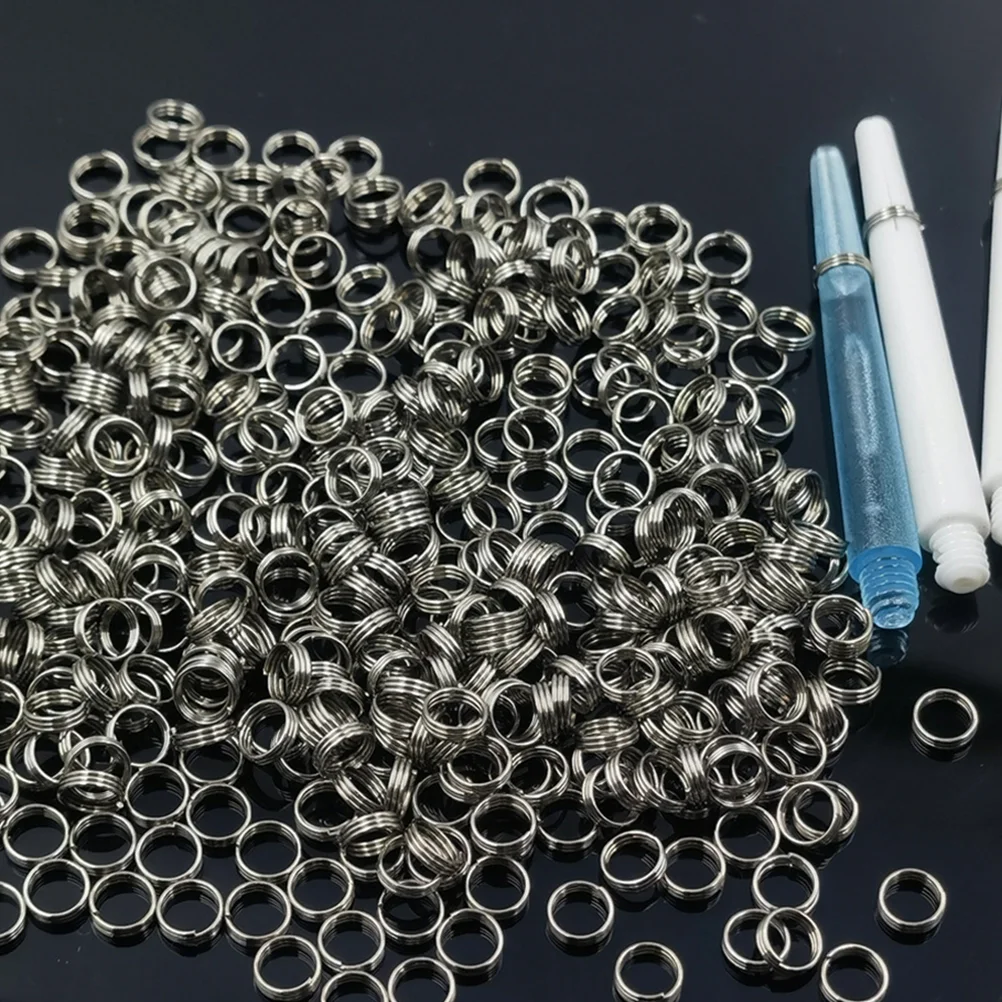 100 Pcs Shaft Protection Ring Pole Rings Flight Shape for Supplies Zinc Alloy Metal