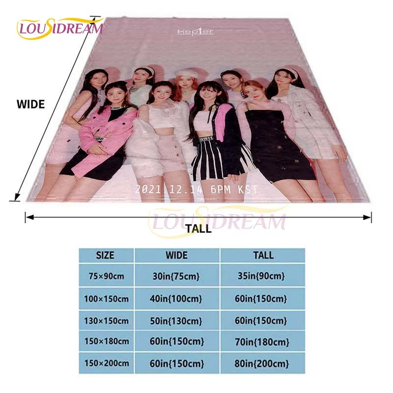 New Kpop Star Kep1er Throw Blanket Girls Idol Blankets for Beds Queen Size Soft Bed Sheet Rome Decor Bedding Cover Fans Gift