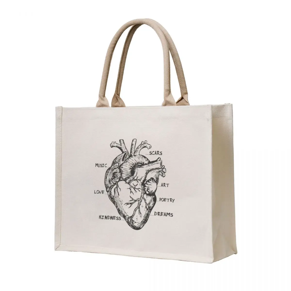 

Anatomical Heart Artistic Human Heart Doctors Medical Student Gift Tote Bag tote bag screen bag for beach Shopper handbag
