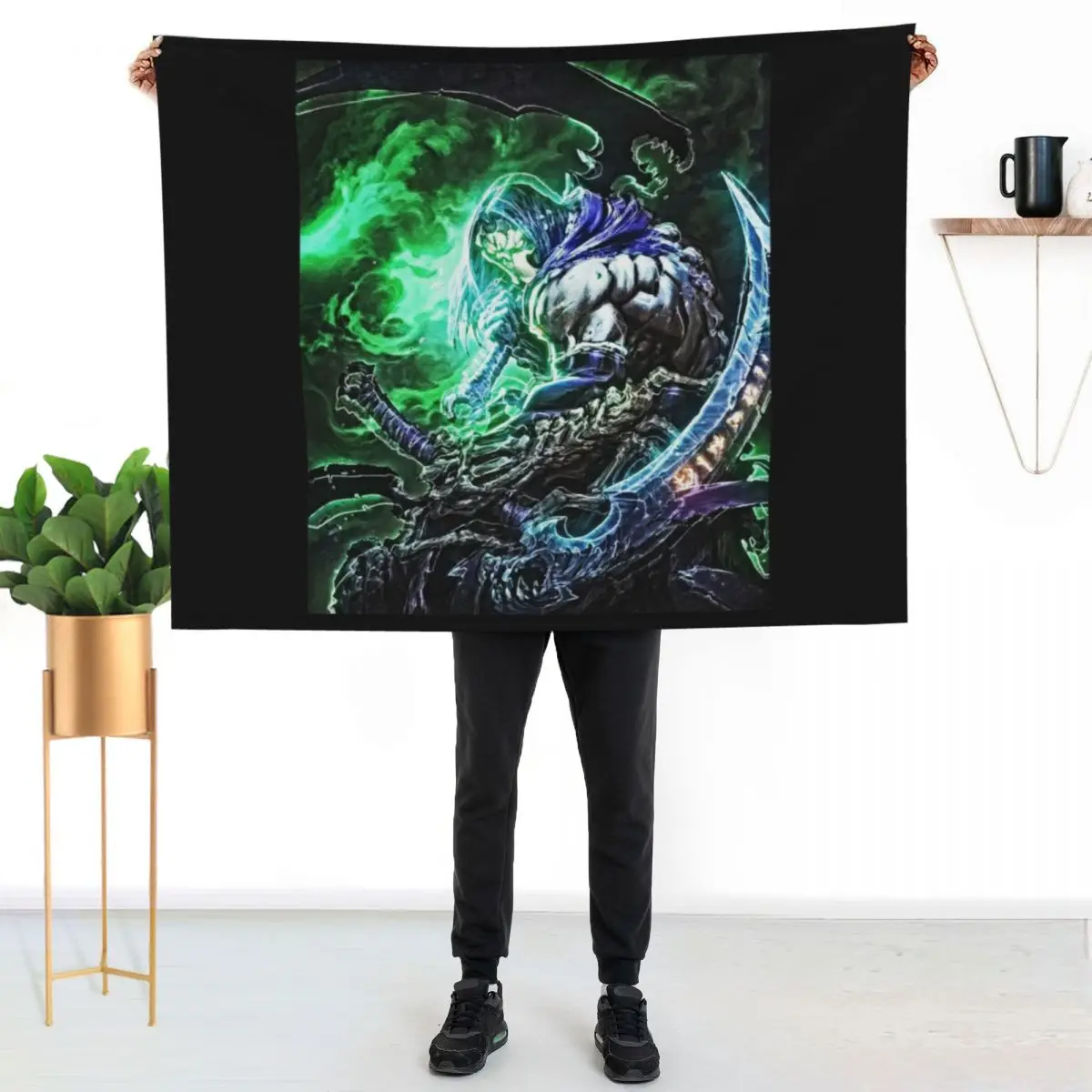 

Darksiders - Death - Soul Harvest Throw Blanket Warm Plush Fuzzy Blanket for Living Room