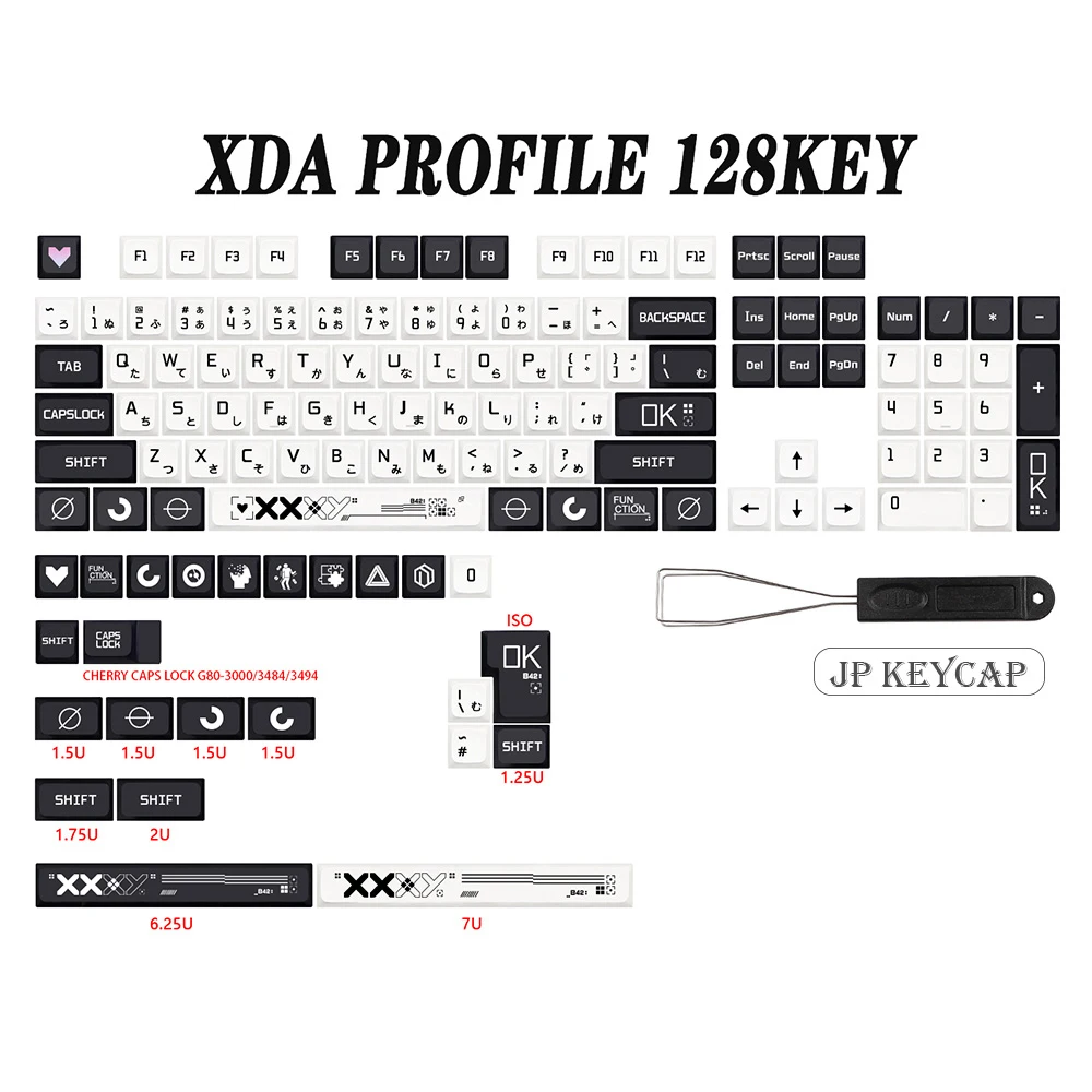 CS go Printstream Theme XDA Keycap German French Spain ISO Dye Sub Keycaps For TKL87 GMMK pro 7u AZERTY Keyboard Cap Custom Set