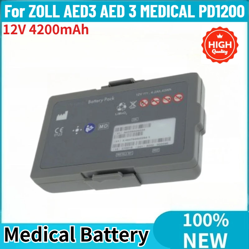

High Quality Medical Battery 12V 4200mAh for ZOLL AED3 AED 3 MEDICAL PD1200 Brand New Replacement Battery