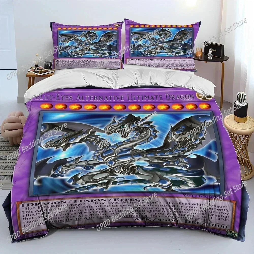 Yu-Gi-Oh MONSTER CARD 3D NEW Duvet Cover Pillowcase Bedding Set Adult Boy Girl Bedroom Decoration Children Single Double Large