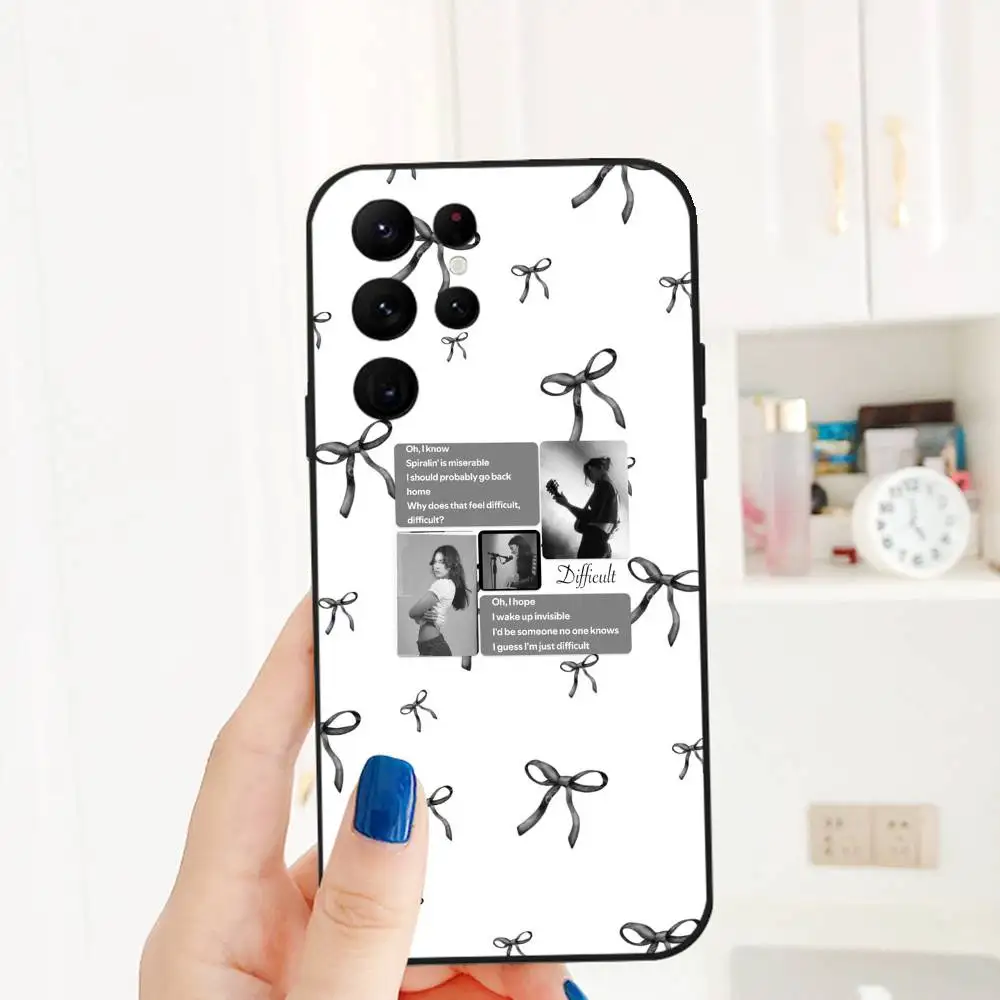 حافظة هاتف G-Gracie A-abrams Singer لهاتف سامسونج S Series s21 s22 s23 s24 s25 FE Plus كلاسيكية متعددة الاستخدامات غلاف ناعم أسود