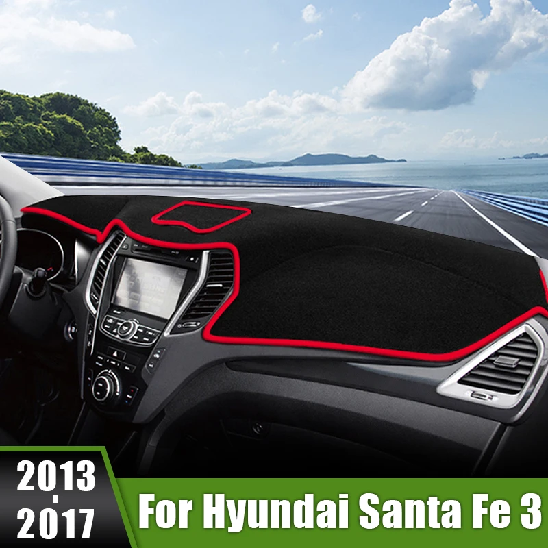 

For Hyundai Santa Fe 3 2013 2014 2015 2016 2017 Car Dashboard Cover Sun Shade Mats Avoid Light Pads Instrument Panel Carpets