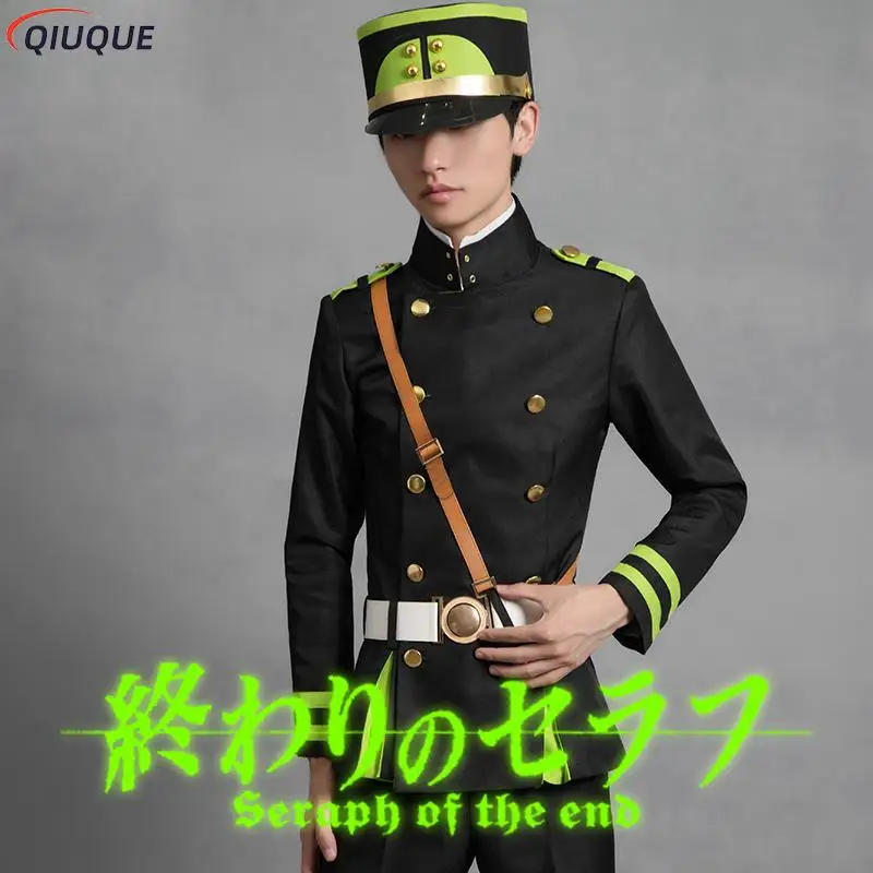 Anime Seraph Der Ende Cosplay Yuichiro Hyakuya Cosplay Kostüm Uniformen Mäntel Hüte Perücken Owari keine Seraph Cosplay Kostüm