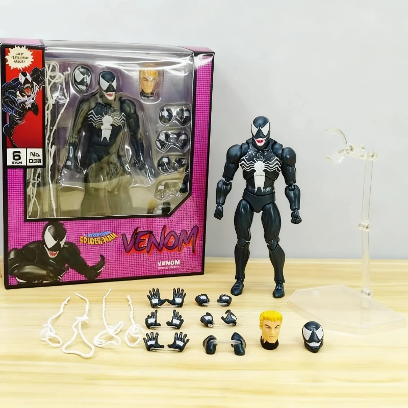 16 centimetri MAF088 Venom Articolato Action Figure Modello Statua di Montaggio Giocattolo Bambola Anime Modello Desktop Ornamento Ragazzo Regali Da Collezione