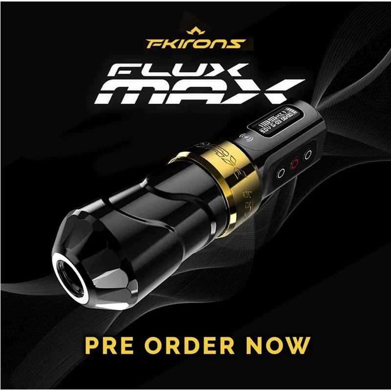 New FLUX MAX Tattoo Pen Machine With Rechargeable Wireless Battery Power For Body Art Supply