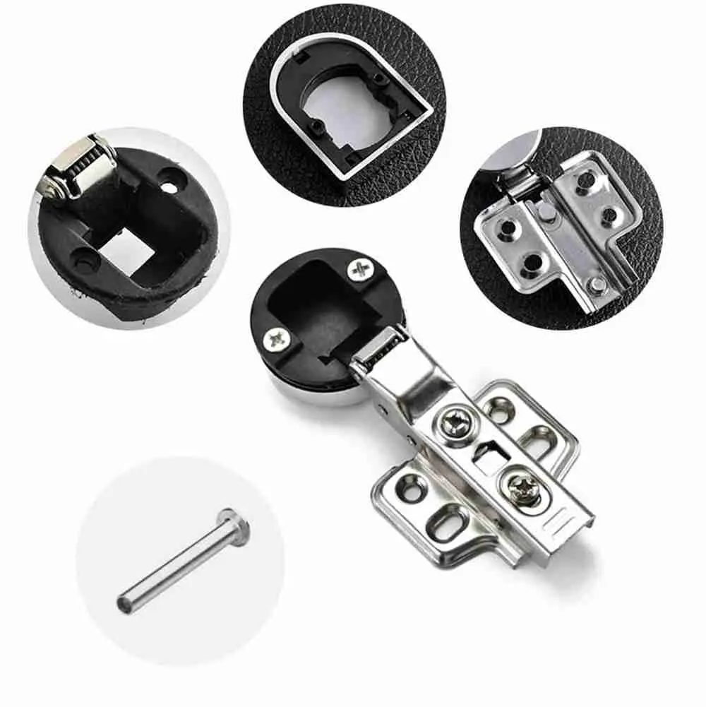 2PCS Interior No Hole Connector Glass Door Hinge Useful Window Accessories Furniture Supplies Cabinet  Hinge Clip