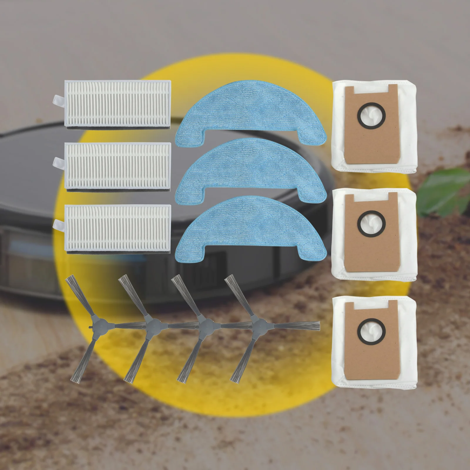 Maintenance Comprehensive Accessory Set Compatible with the For Loorow AT800 Robot Vacuum Featuring Key Components