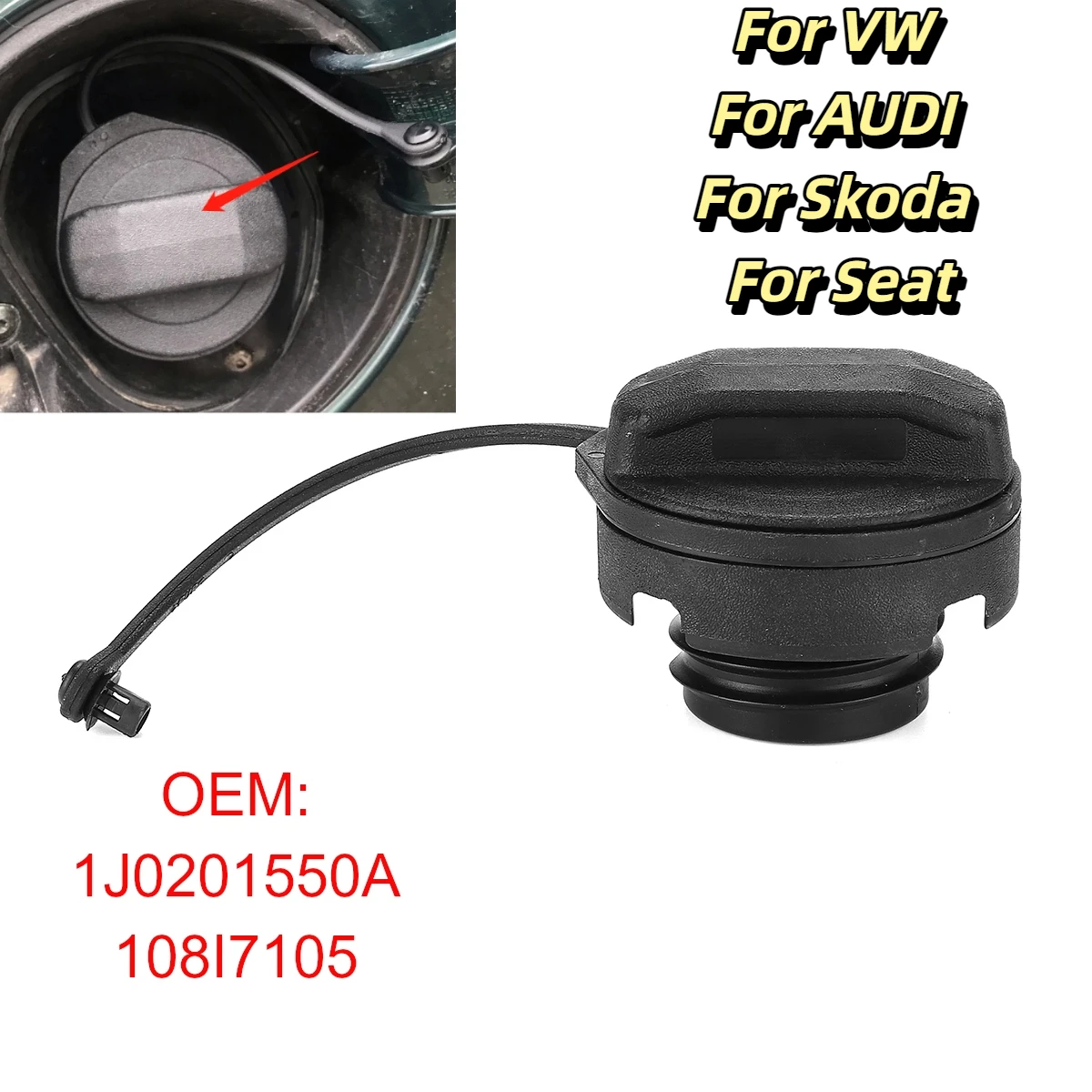 

Car Inner Fuel Tank Cap Filter Cover for VW Golf Jetta Passat Polo for Audi A3 A4 A6 for Skoda Octavia for Seat Leon 1J0201550A
