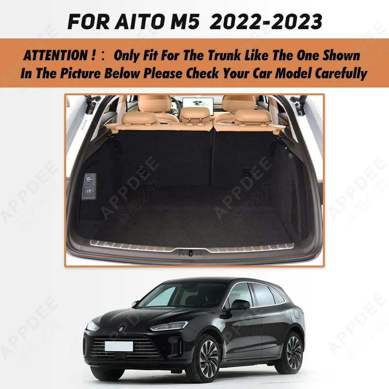 Car Trunk Mat For AITO M5 2022-2023 Custom Car cargo liner carpet Accessories Auto Interior Decoration
