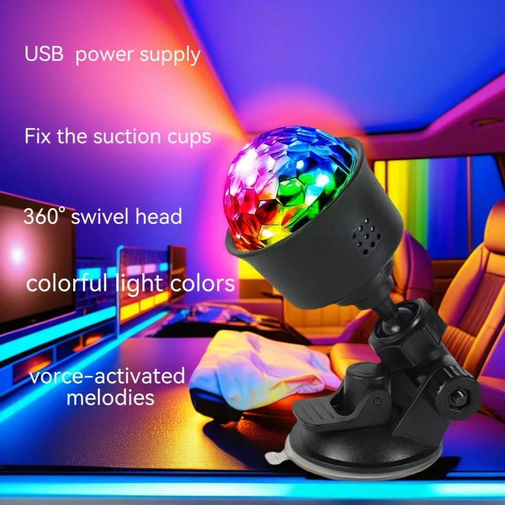 هنا يأتي مصابيح الإسقاط LED 2PCS الرائعة للغاية! مزامنة موسيقى USB، ألوان حالمة، مثالية لغرف النوم والحفلات.