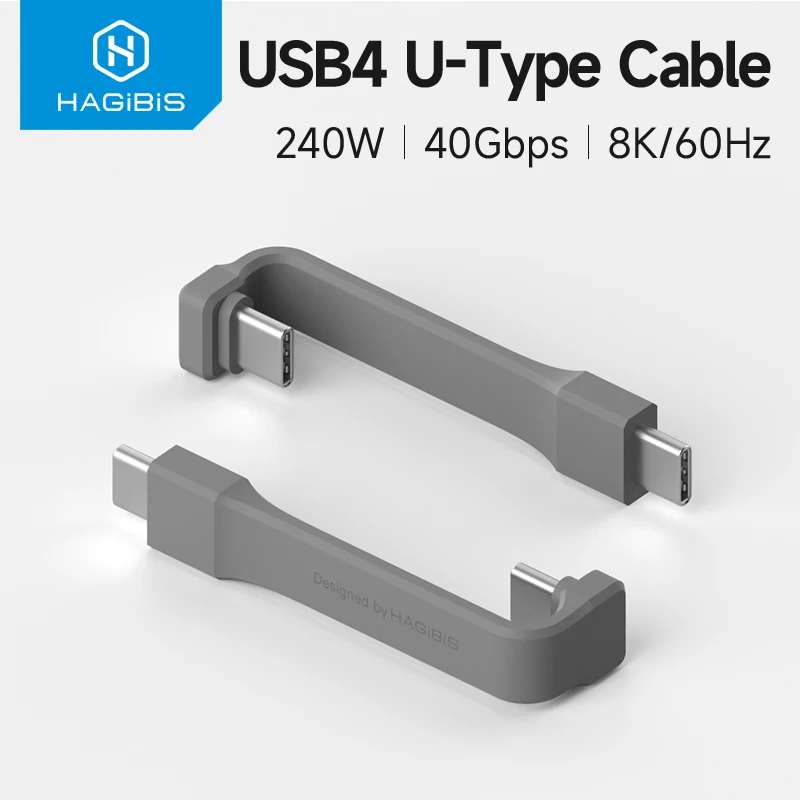 Hagibis Krótki kabel USB C 40 Gb/s Kabel USB4 PD 240 W Szybkie ładowanie dla SSD iPhone 16 Power Bank USB DAC i AMP Wzmacniacz słuchawkowy
