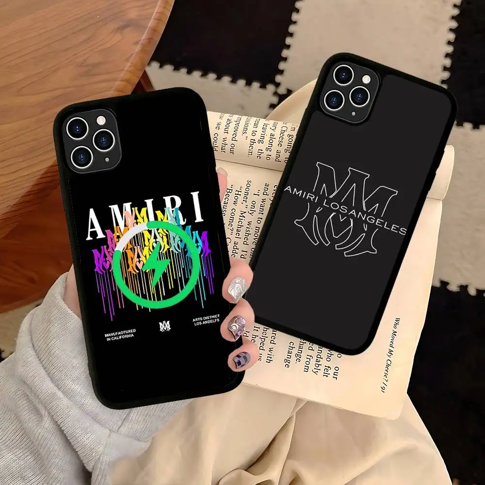 

Pretty Brand A-Amiri Logo Magnetic Case For IPhone 17 16 14 13 12 11 15 Pro Max Plus Wireless Charge Phone Cover