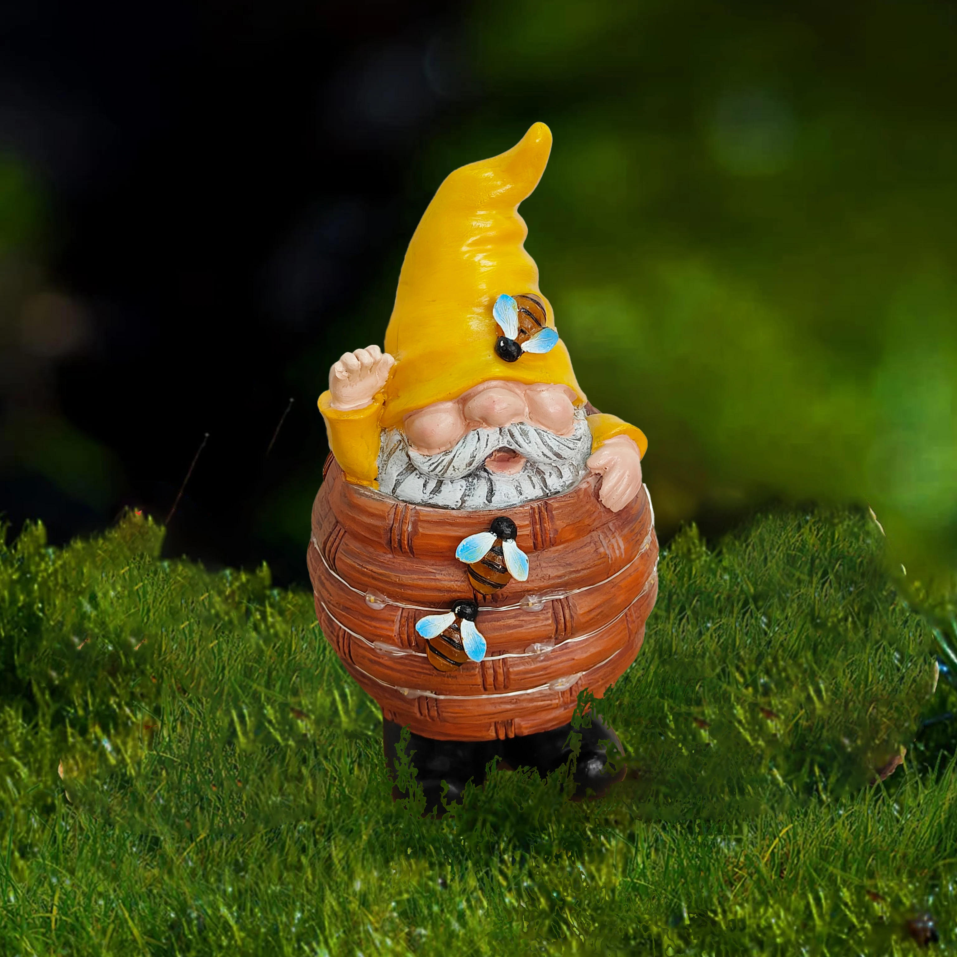 

Solar Garden Statues Outdoor, Gnome Statue with Solar Lights,Yard Ornaments Pefect Garden Gifts