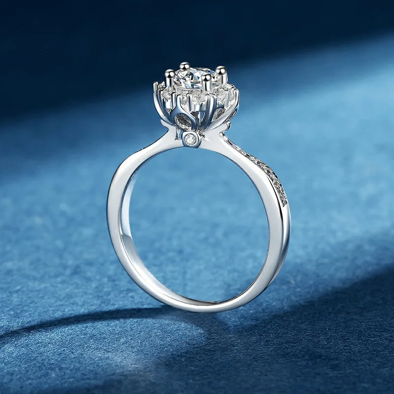 

Gorgeous Ring Women's 0.5 Carat Moissanite PT950 Platinum - Pigeon Egg Shape Charm, 0.5 Carat Sparkle & Luxury, Banquet Pick