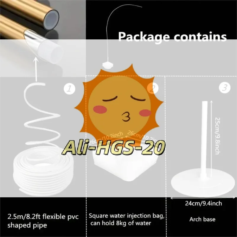 

Комплект арки для воздушных шаров объемом 2,5 м — гибкий кронштейн для колонны для декора дня рождения, свадьбы и рождественской вечеринки