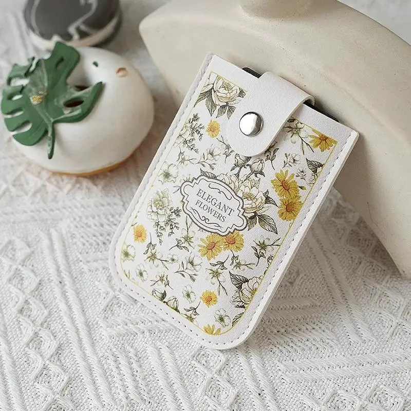 

Портативный органайзер для банковских карт ID-карт для автобусных карт для женщин, очаровательный выдвижной держатель для карт с несколькими слотами для карт